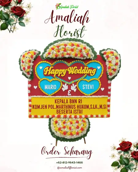 Papan Bunga Pernikahan Reban